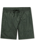 JAMES PERSE - Stretch-Cotton Poplin Drawstring Shorts - Green