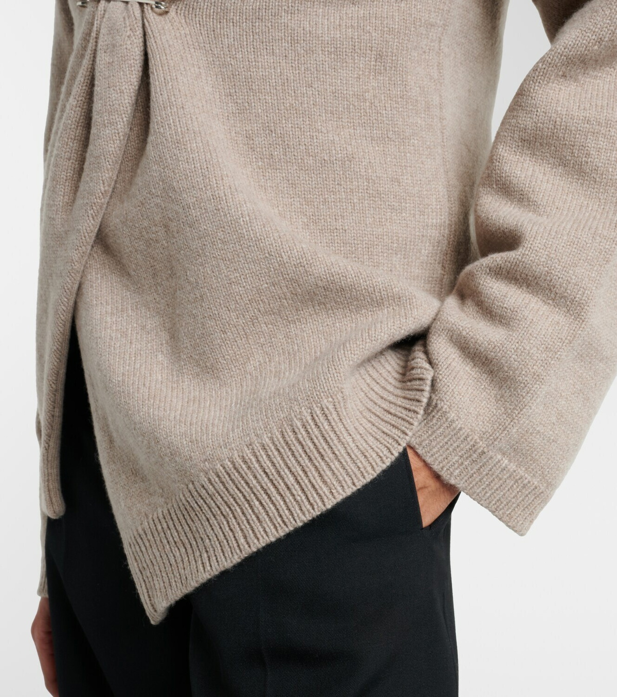 Róhe Wool and cashmere wrap cardigan