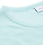 Onia - Chad Striped Linen-Blend T-Shirt - Blue