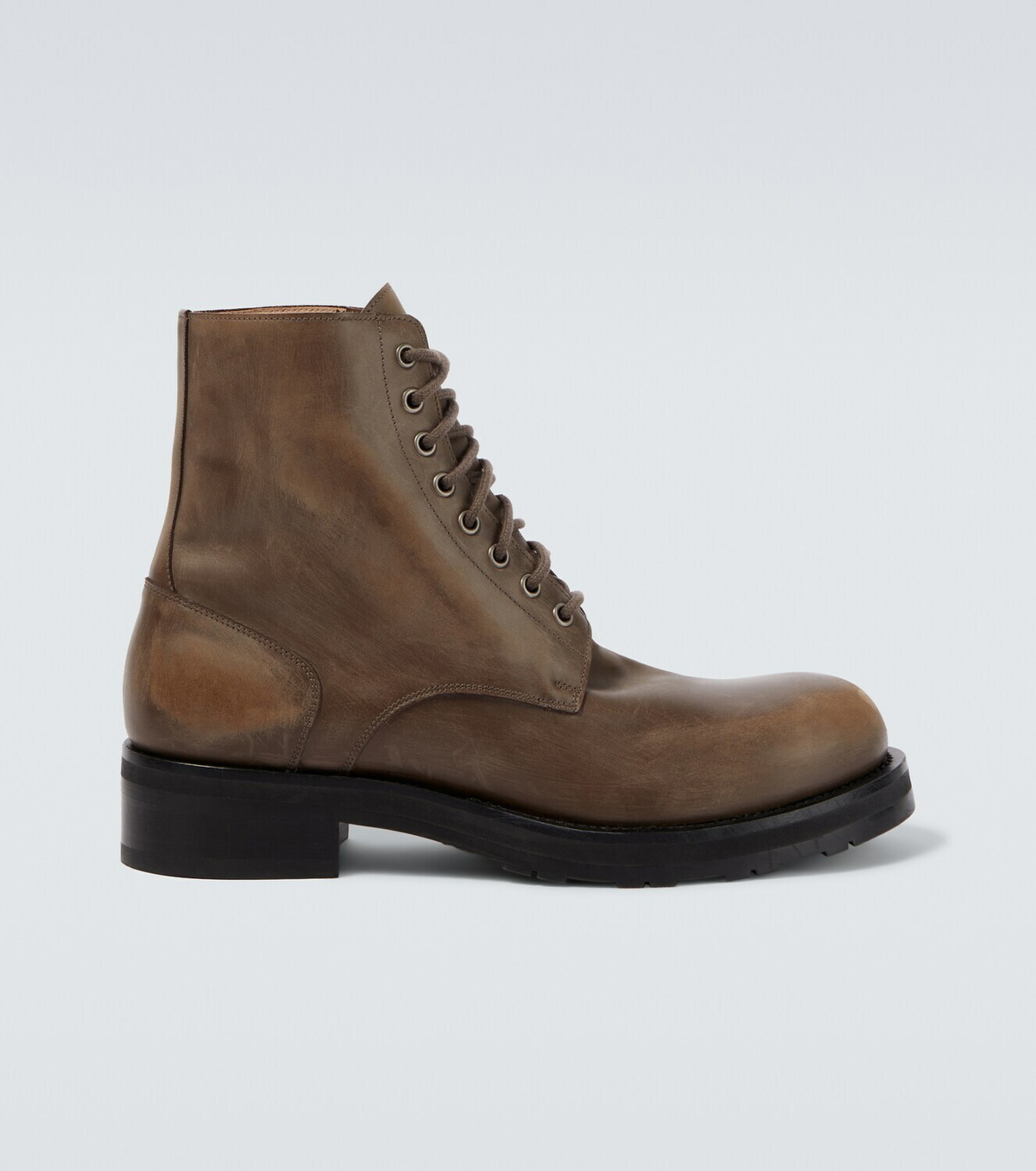 The Row Distressed leather combat boots