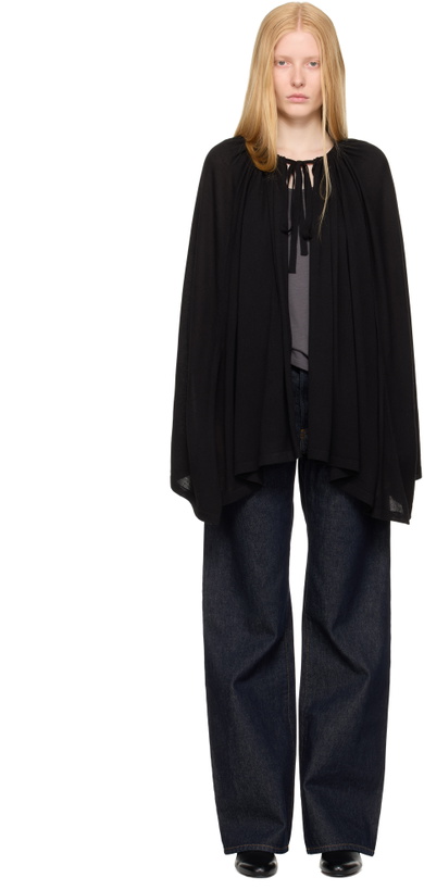 Photo: TOTEME Black Drawstring Cape