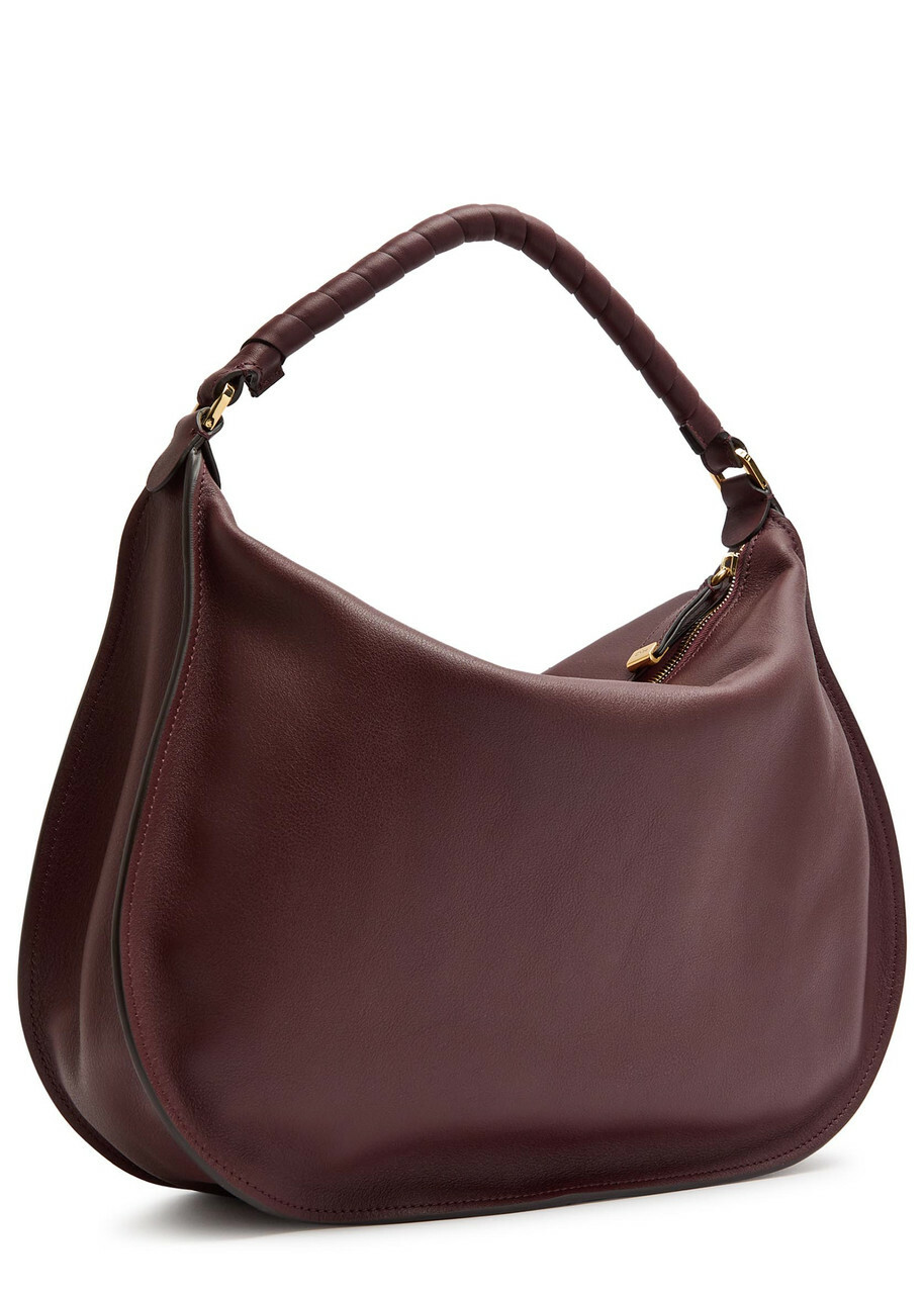 Chloe Marcie Medium Leather Shoulder bag - Dark Purple - One Size