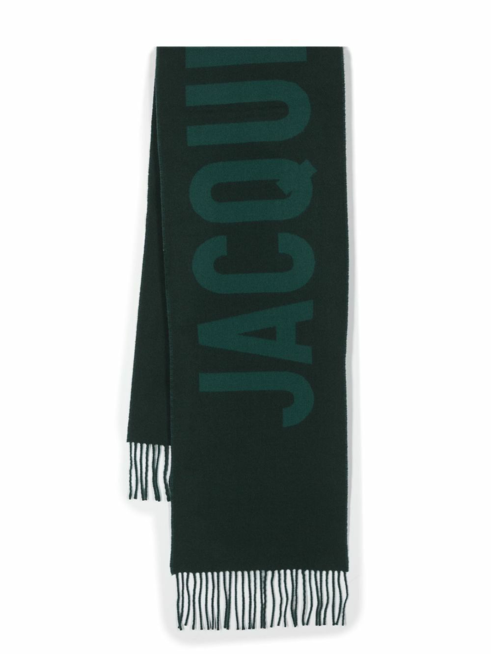 Jacquemus Green L'echarpe Logo-Jacquard Scarf