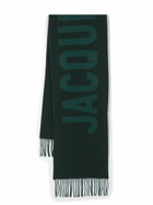 Jacquemus Green L'echarpe Logo-Jacquard Scarf