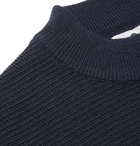 NN07 - Duncan Slim-Fit Ribbed Wool-Blend Sweater - Men - Navy