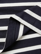 Sunspel - Striped Cotton-Jersey T-Shirt - Blue