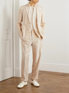 Barena - Borgo Slim-Fit Striped Linen-Blend Suit Jacket - Neutrals