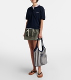 Miu Miu Ivy striped crochet shoulder bag