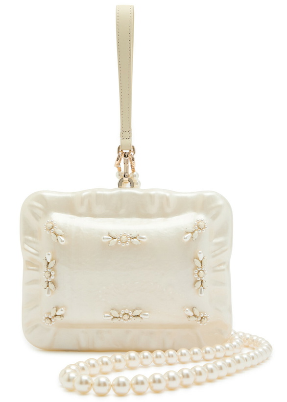 Photo: Simone Rocha Pearl Pillowcase Embellished Acrylic Cross-body bag - One Size