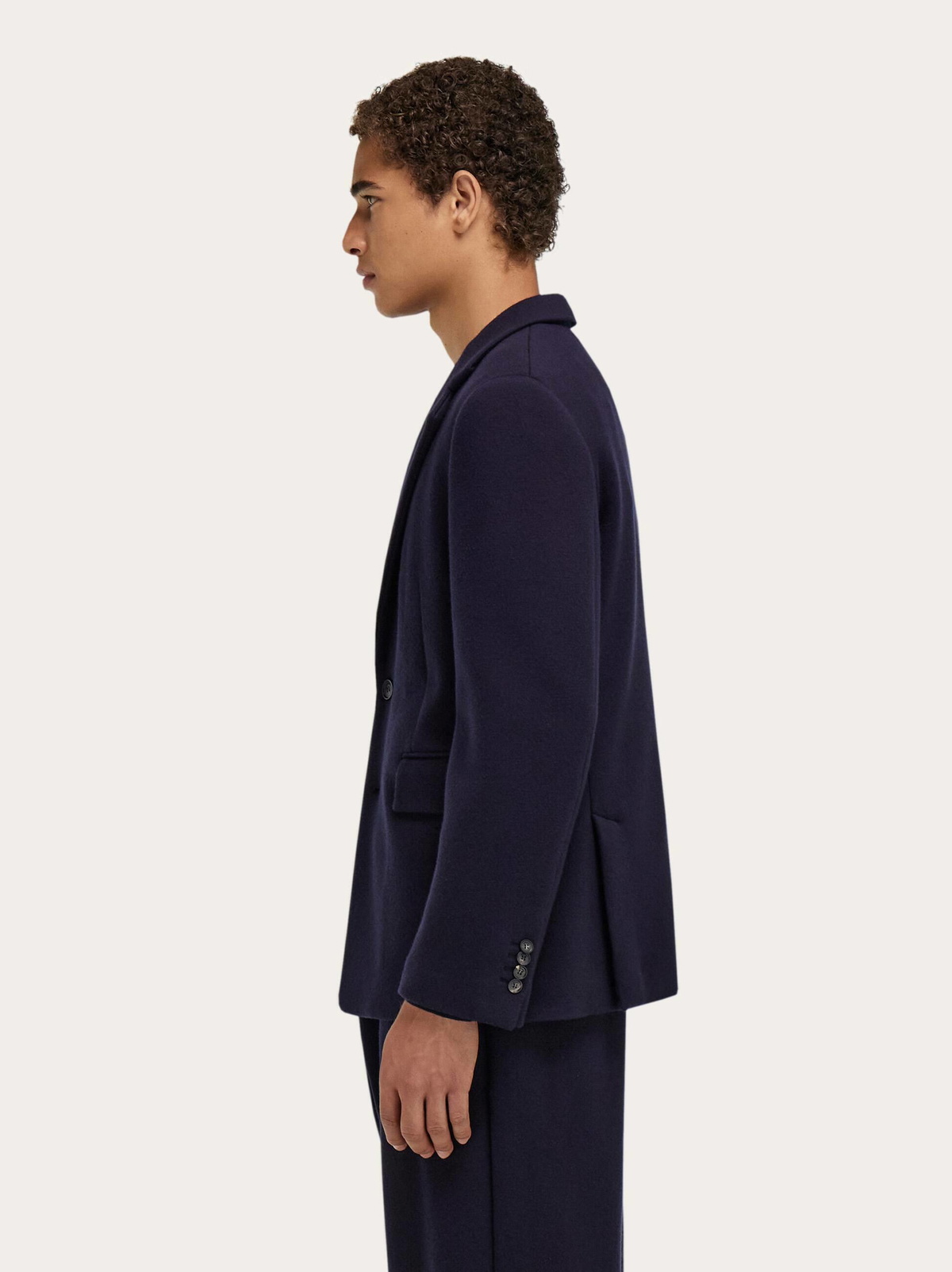 Ferragamo Mens Single breasted jersey blazer in Blue