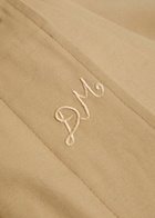 Damson Madder Sofia Pleated Belted Cotton Trench Coat Light Brown