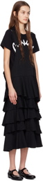 Comme des Garçons Black Black Ruffled Midi Dress