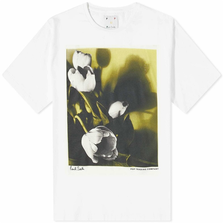 Photo: Pop Trading Company x Paul Smith Tulip T-Shirt in White