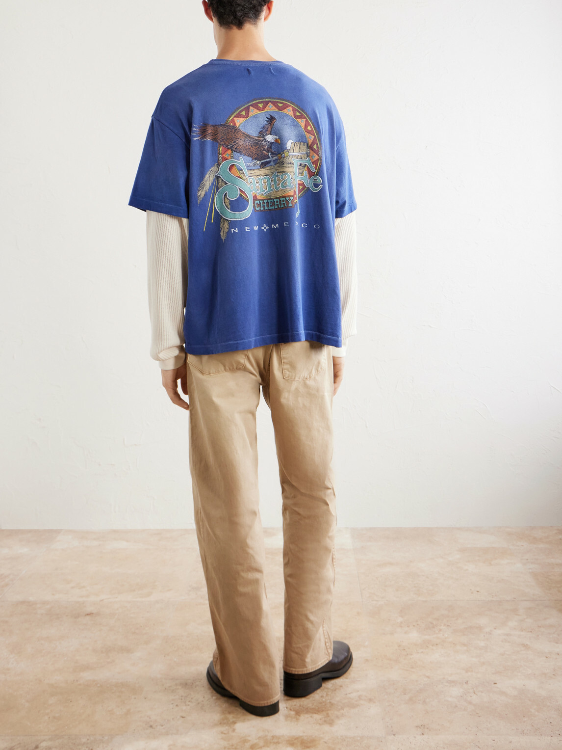 Cherry Los Angeles - Santa Fe Layered Printed Cotton-Jersey T-Shirt - Blue