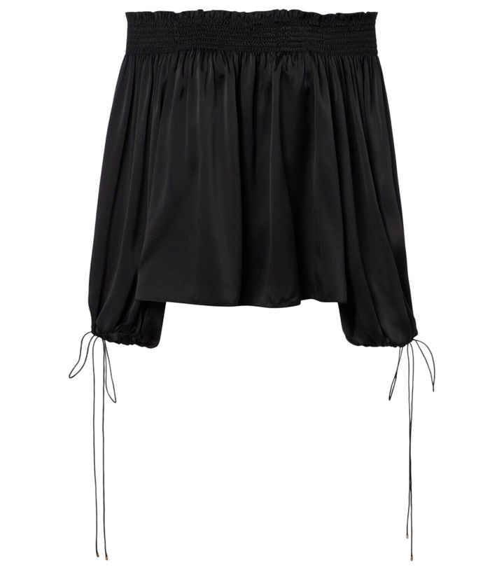 Photo: Chloé Off-shoulder silk satin top