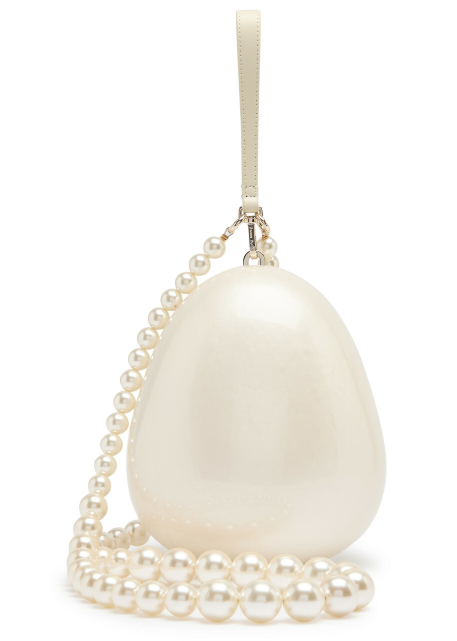 Simone Rocha Pearl Egg Large Perspex Clutch - One Size