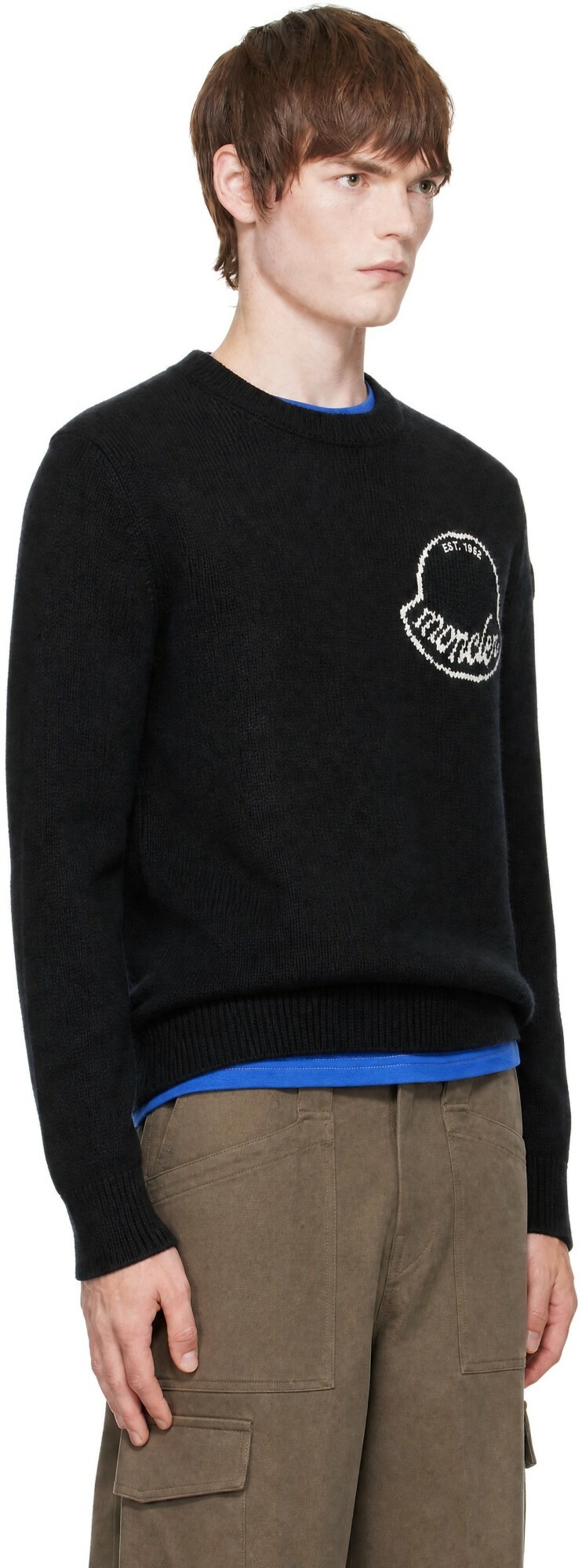 Moncler Black Crewneck Sweater