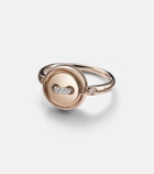 Pomellato Pom Pom Dot 18k rose gold ring with turquoise and diamonds