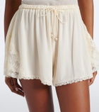 Zimmermann Fairlight lace-trimmed chiffon shorts