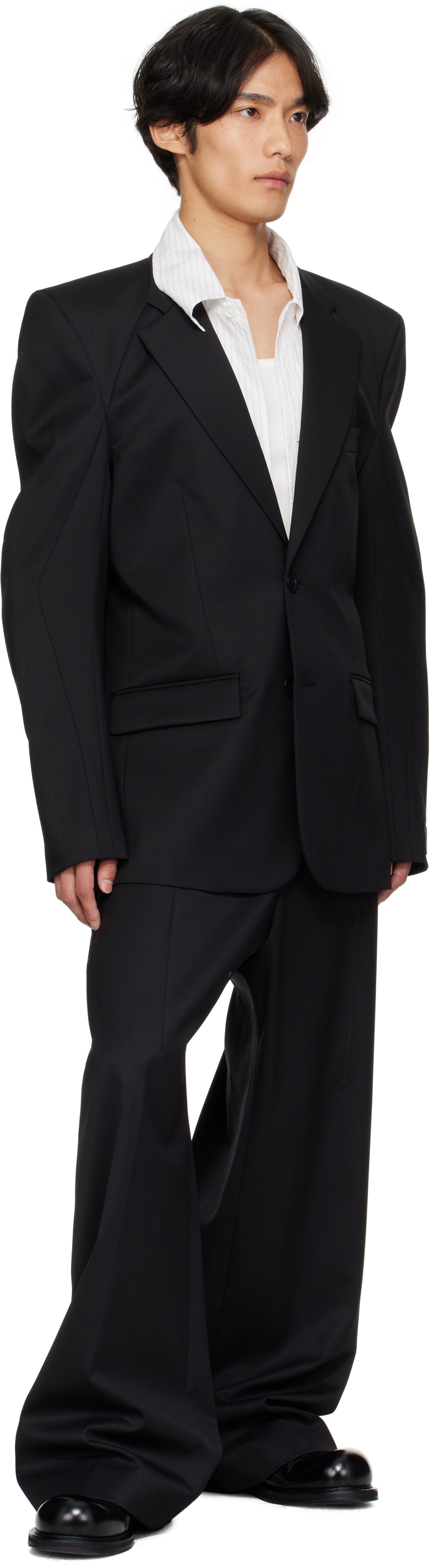 VETEMENTS Black Cut Baggy Tailored Trousers