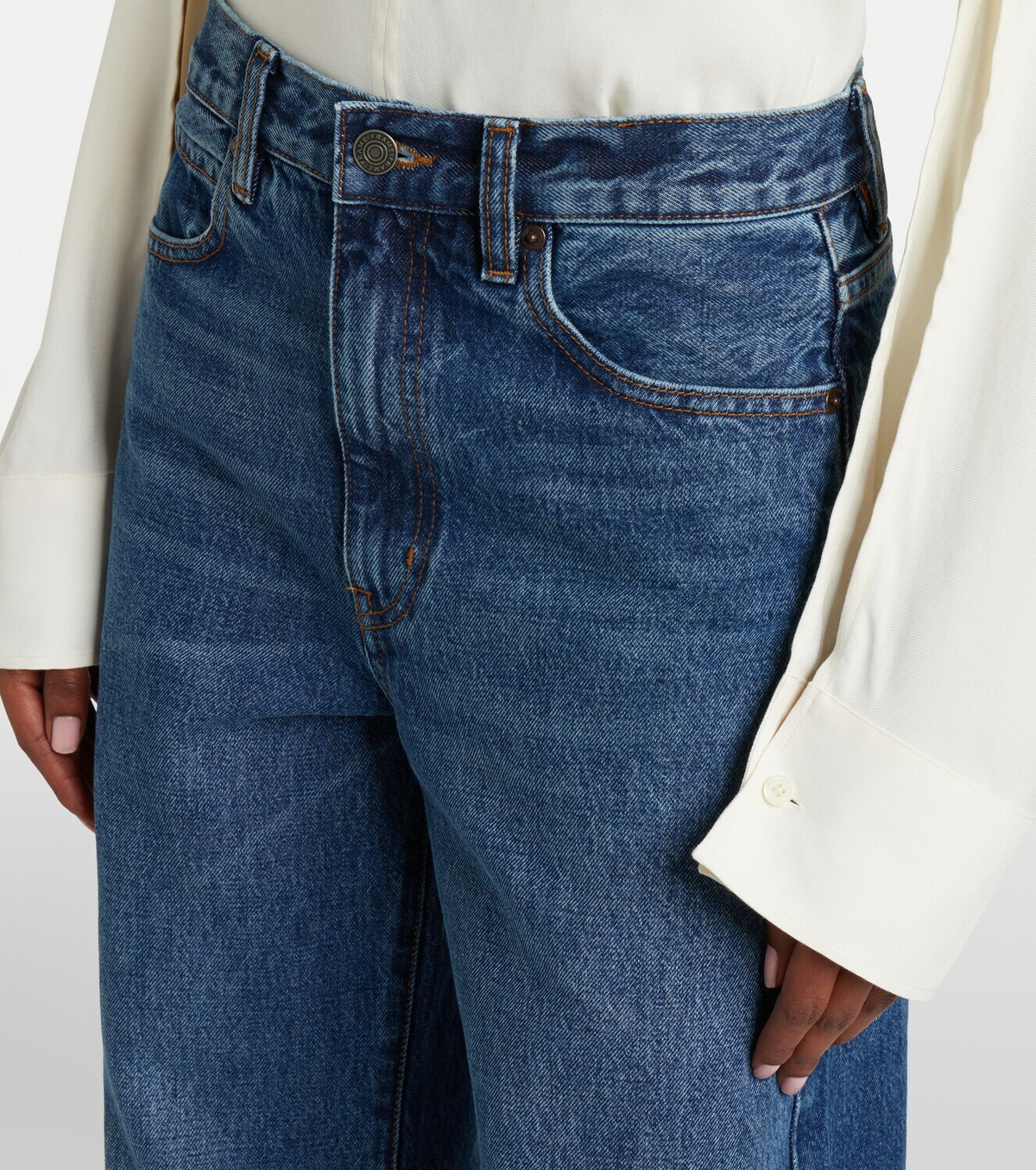 Frame The Bow barrel-leg jeans