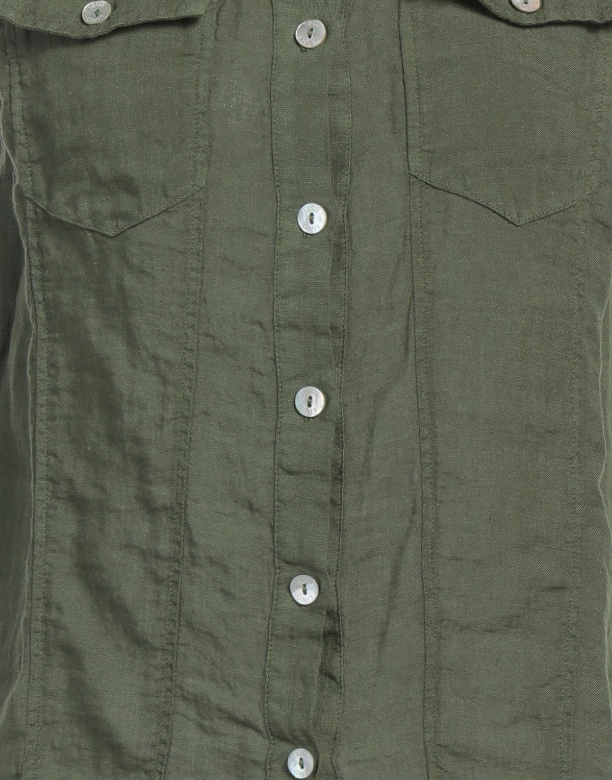 120% Lino Womens Shirt Military in Green