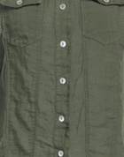 120% Lino Womens Shirt Military in Green
