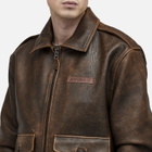 Avirex Men's Sky Charmer A-2 Leather Jacket in Vintage Brown