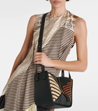Loewe Hammock Small leather-trimmed raffia tote bag