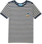 GUCCI - Disney Appliquéd Striped Perforated Cotton T-Shirt - Multi