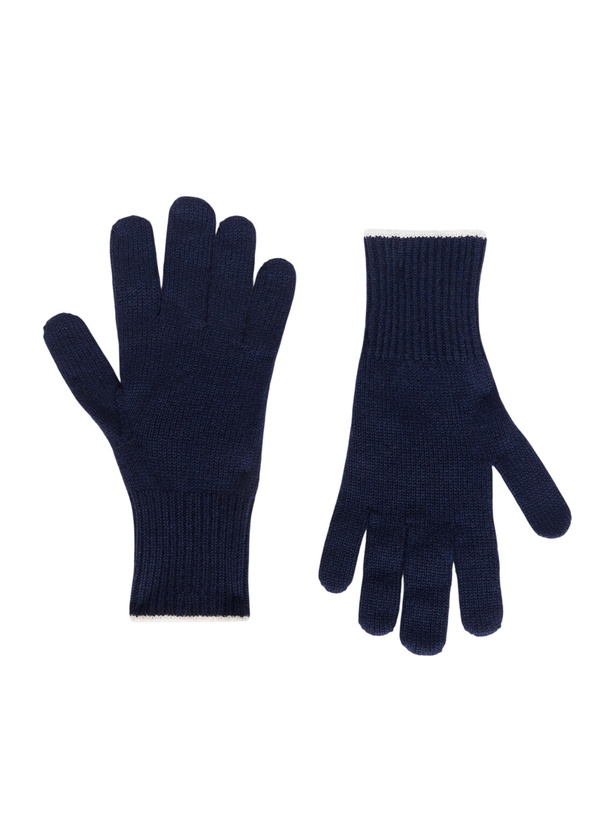 Photo: Brunello Cucinelli - Ribbed Cashmere Gloves - Blue