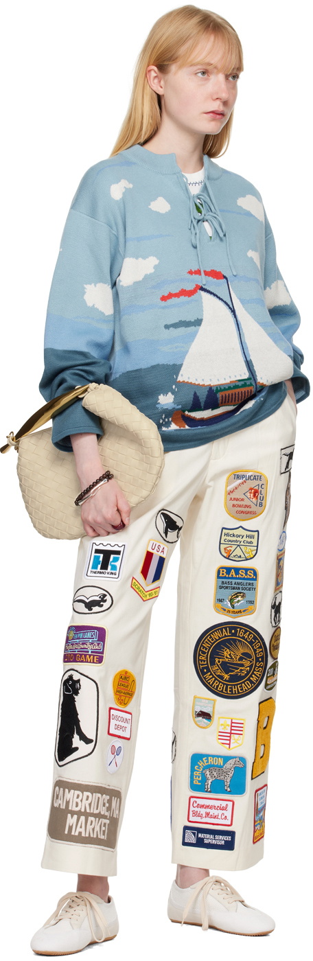 Bode Blue Pinafore Sweater