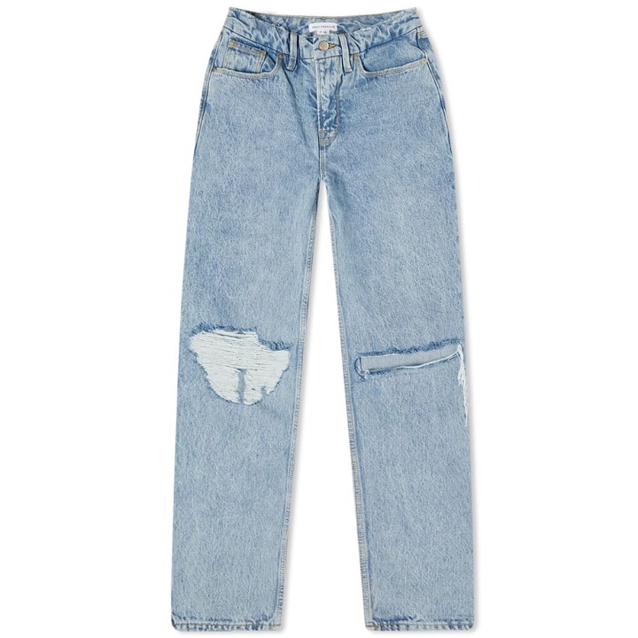 Photo: Good American Women's Good 90S Icon High Rise Straight Jean in Blue
