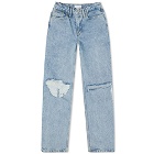 Good American Women's Good 90S Icon High Rise Straight Jean in Blue