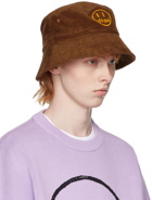 drew house SSENSE Exclusive Brown Painted Mascot Bucket Hat