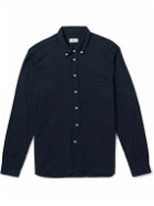 Altea - Holborn Button-Down Collar Cotton and Modal-Blend Flannel Shirt - Blue