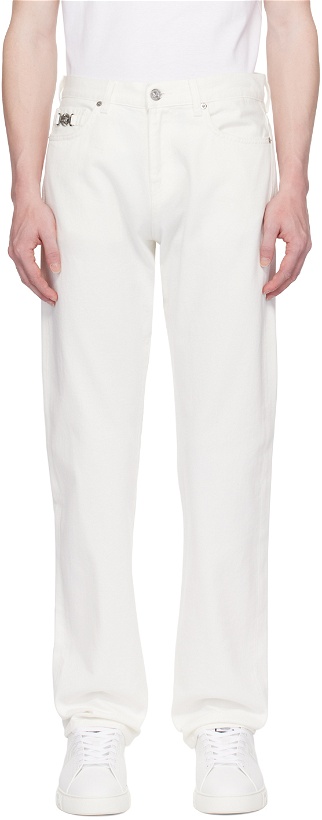 Photo: Versace White Slim-Fit Jeans