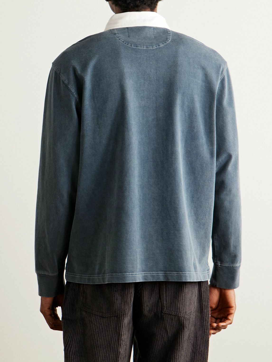 Corridor - Rugby Cotton-Jersey Polo Shirt - Blue