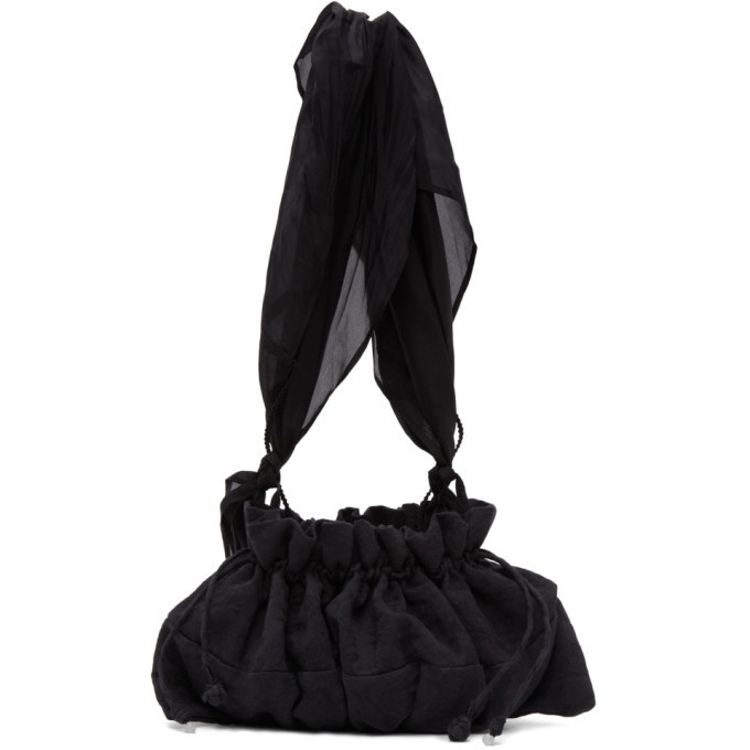 Photo: Renli Su Black Silk Jacquard Pouch Bag