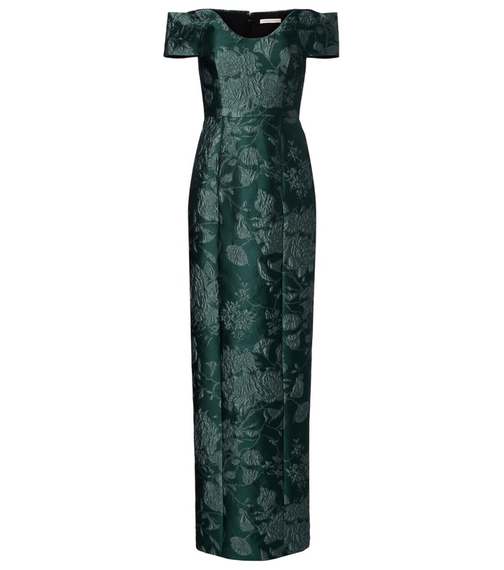 Photo: Emilia Wickstead Aislinn floral cloqué bustier gown