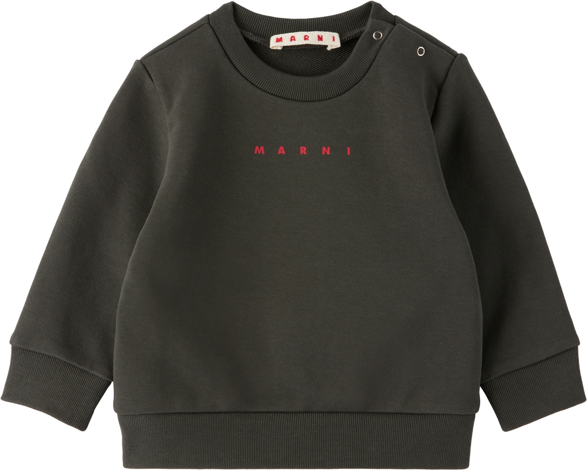 Marni Baby Black Printed-Logo Sweatshirt