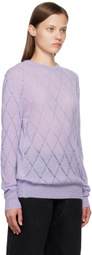Pushbutton Purple Laddered Sweater