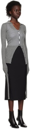 Quira SSENSE Exclusive Gray Spread Collar Cardigan