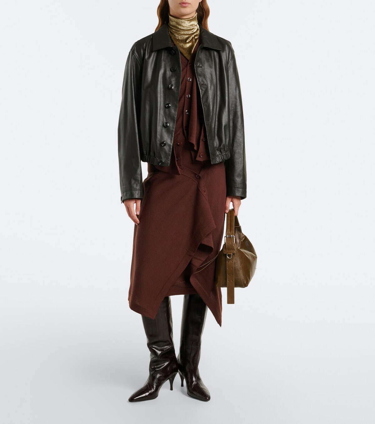Lemaire Wool-blend midi skirt