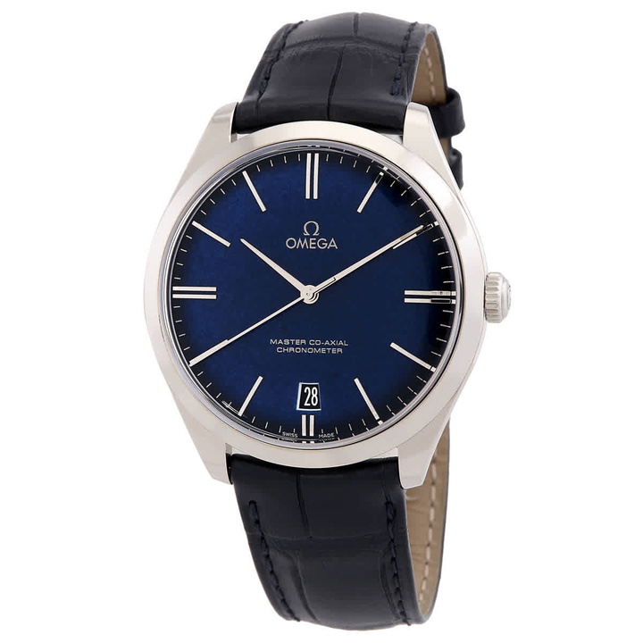 Photo: Omega Limited Edition De Ville Tresor Hand Wind Blue Dial Mens Watch 432.53.40.21.03.001