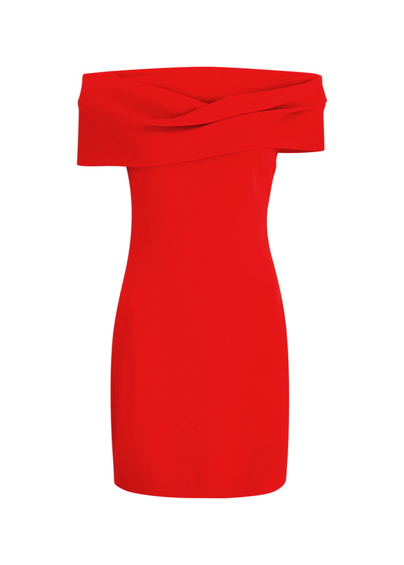 Photo: Solace London Neve Off-the-shoulder Mini Dress Red