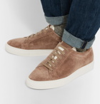 Brunello Cucinelli - Leather-Trimmed Suede Sneakers - Men - Brown