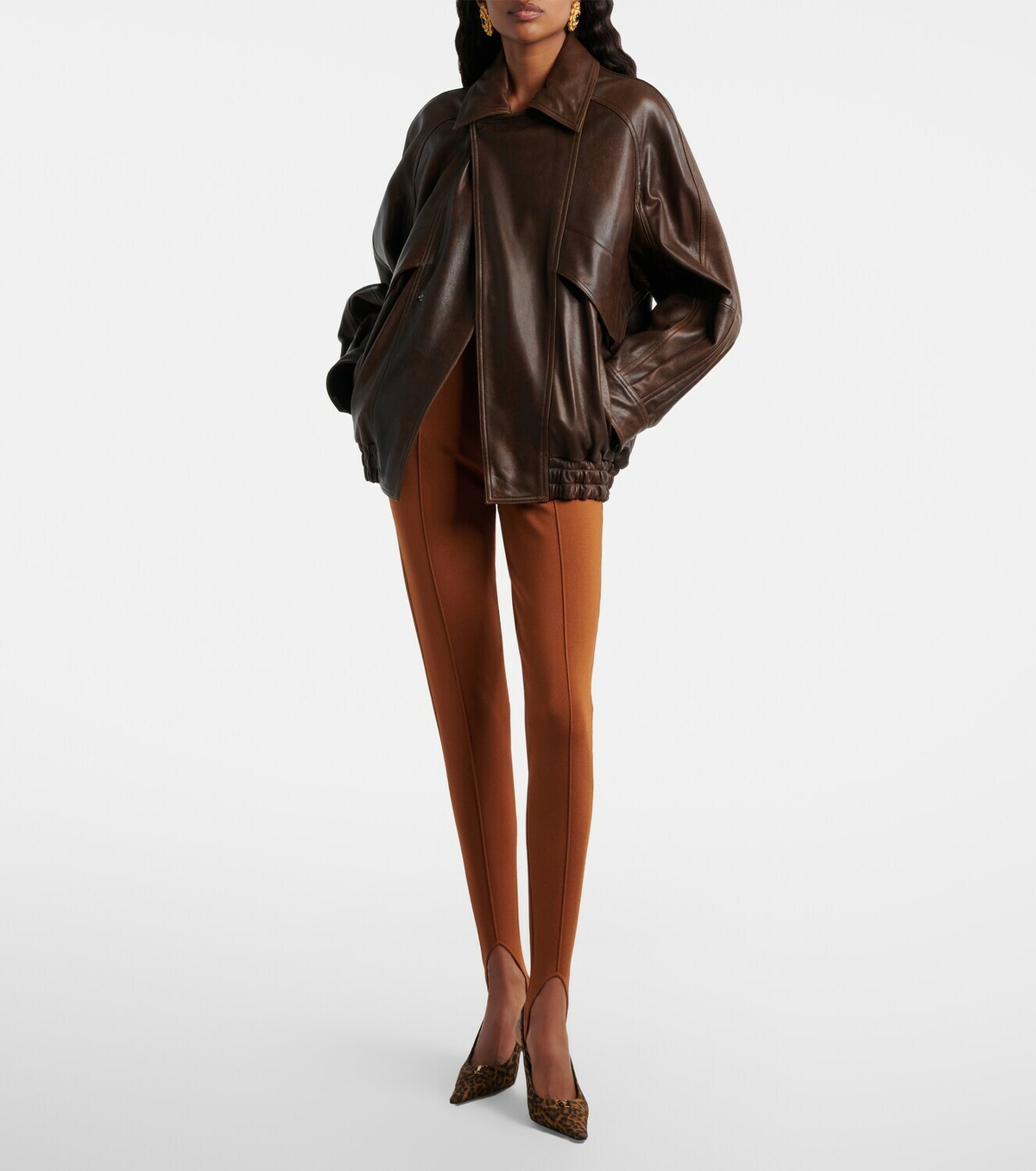 Nour Hammour Rafe leather bomber jacket
