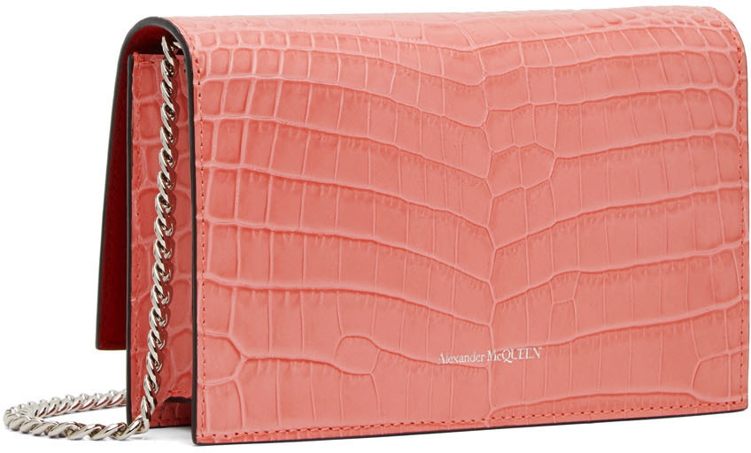 Ascot Bespoke Bag - Pink Crocodile - Default Title