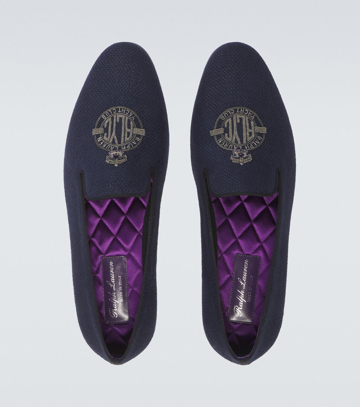 Ralph Lauren Purple Label Alonzo embroidered linen loafers